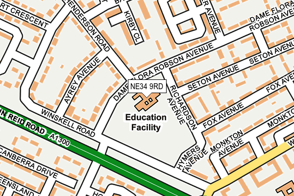 NE34 9RD map - OS OpenMap – Local (Ordnance Survey) NE34 9RD map - OS OpenMap – Local (Ordnance Survey)