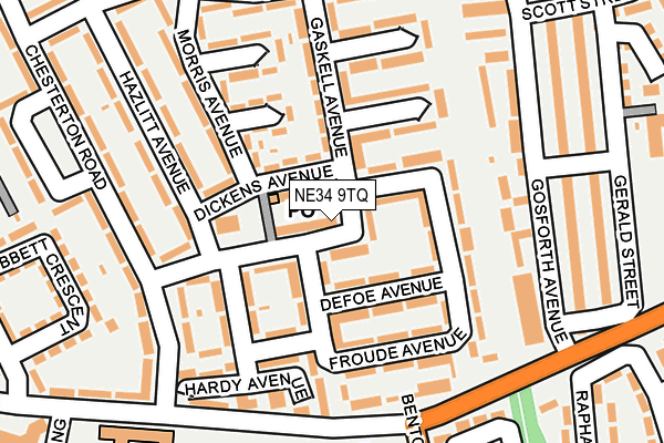 NE34 9TQ map - OS OpenMap – Local (Ordnance Survey) NE34 9TQ map - OS OpenMap – Local (Ordnance Survey)