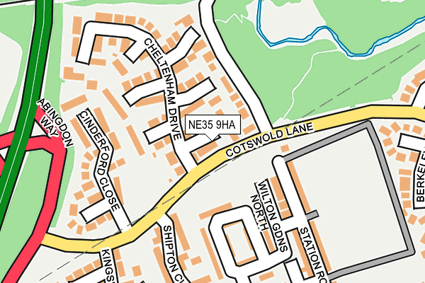 NE35 9HA map - OS OpenMap – Local (Ordnance Survey) NE35 9HA map - OS OpenMap – Local (Ordnance Survey)