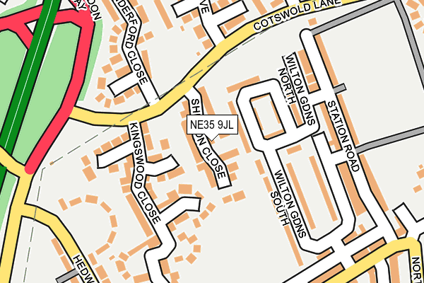 NE35 9JL map - OS OpenMap – Local (Ordnance Survey) NE35 9JL map - OS OpenMap – Local (Ordnance Survey)