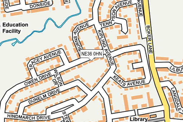 NE36 0HN map - OS OpenMap – Local (Ordnance Survey) NE36 0HN map - OS OpenMap – Local (Ordnance Survey)