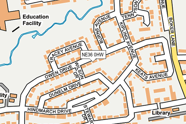 NE36 0HW map - OS OpenMap – Local (Ordnance Survey) NE36 0HW map - OS OpenMap – Local (Ordnance Survey)