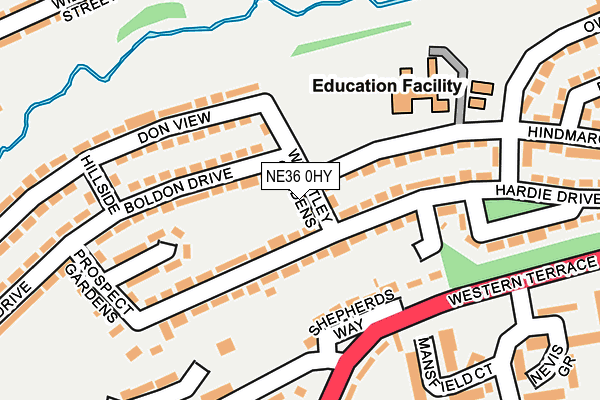 NE36 0HY map - OS OpenMap – Local (Ordnance Survey) NE36 0HY map - OS OpenMap – Local (Ordnance Survey)