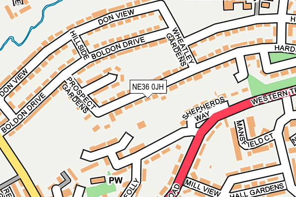 NE36 0JH map - OS OpenMap – Local (Ordnance Survey) NE36 0JH map - OS OpenMap – Local (Ordnance Survey)