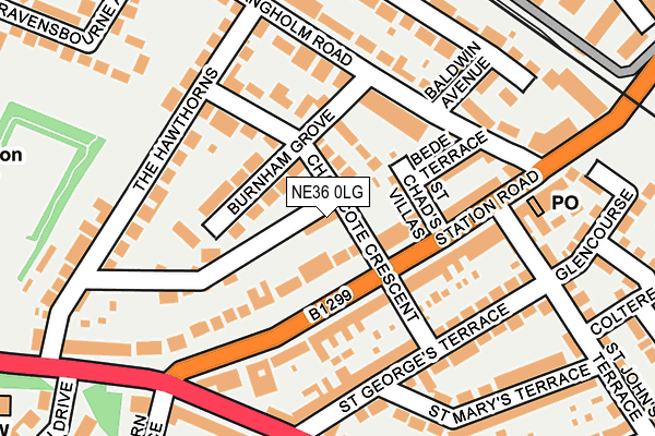 NE36 0LG map - OS OpenMap – Local (Ordnance Survey) NE36 0LG map - OS OpenMap – Local (Ordnance Survey)