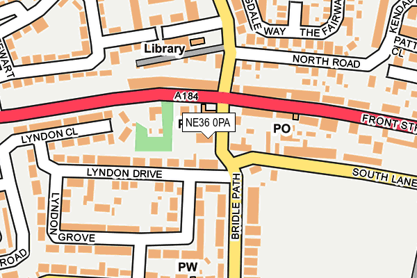 NE36 0PA map - OS OpenMap – Local (Ordnance Survey) NE36 0PA map - OS OpenMap – Local (Ordnance Survey)