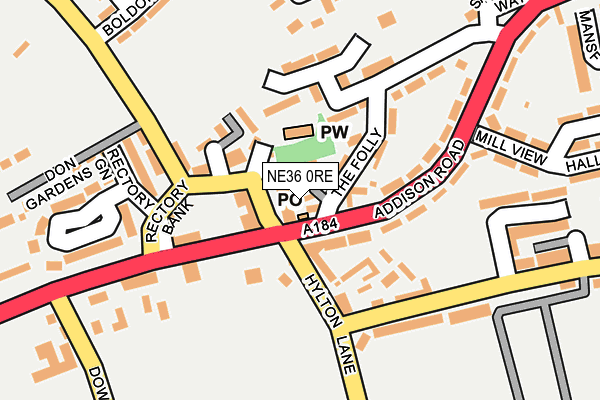 NE36 0RE map - OS OpenMap – Local (Ordnance Survey) NE36 0RE map - OS OpenMap – Local (Ordnance Survey)