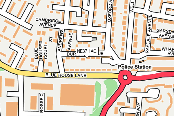 NE37 1AQ map - OS OpenMap – Local (Ordnance Survey) NE37 1AQ map - OS OpenMap – Local (Ordnance Survey)