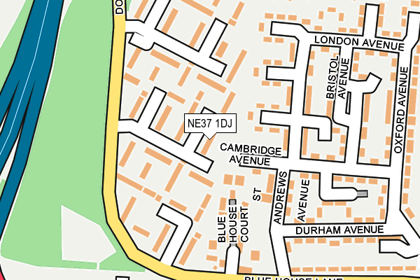 NE37 1DJ map - OS OpenMap – Local (Ordnance Survey) NE37 1DJ map - OS OpenMap – Local (Ordnance Survey)
