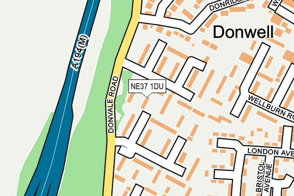 NE37 1DU map - OS OpenMap – Local (Ordnance Survey) NE37 1DU map - OS OpenMap – Local (Ordnance Survey)