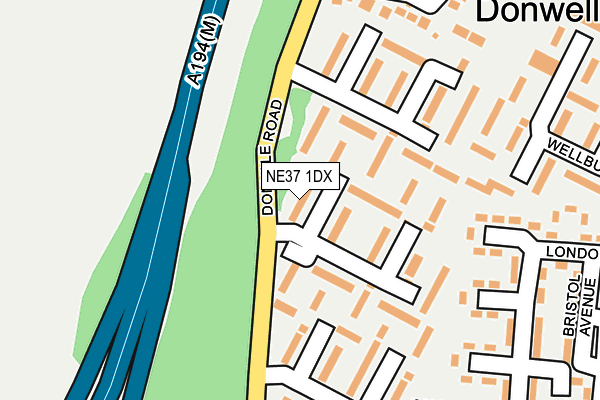 NE37 1DX map - OS OpenMap – Local (Ordnance Survey) NE37 1DX map - OS OpenMap – Local (Ordnance Survey)