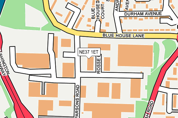 NE37 1ET map - OS OpenMap – Local (Ordnance Survey) NE37 1ET map - OS OpenMap – Local (Ordnance Survey)