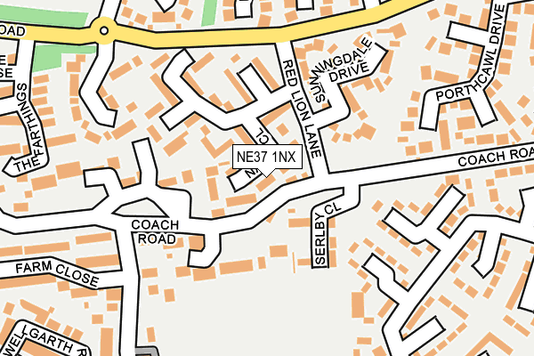 NE37 1NX map - OS OpenMap – Local (Ordnance Survey) NE37 1NX map - OS OpenMap – Local (Ordnance Survey)