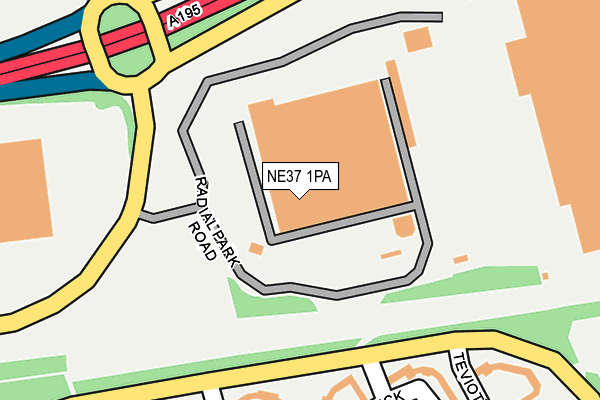 NE37 1PA map - OS OpenMap – Local (Ordnance Survey) NE37 1PA map - OS OpenMap – Local (Ordnance Survey)