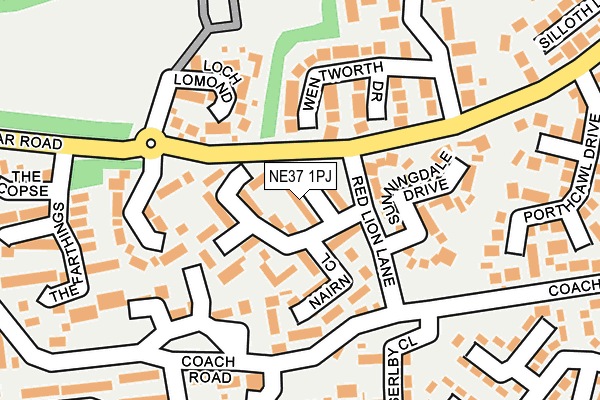 NE37 1PJ map - OS OpenMap – Local (Ordnance Survey) NE37 1PJ map - OS OpenMap – Local (Ordnance Survey)
