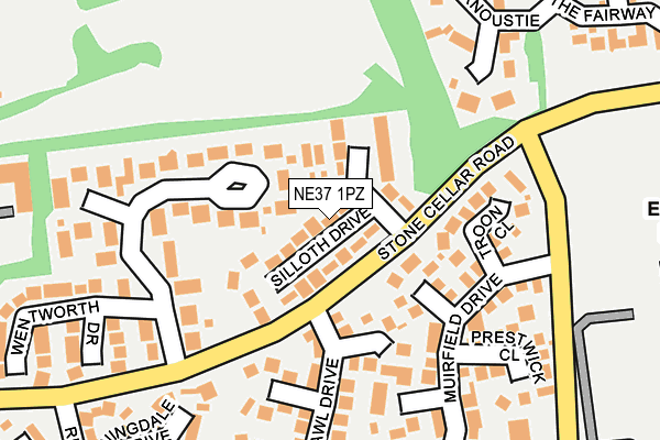 NE37 1PZ map - OS OpenMap – Local (Ordnance Survey) NE37 1PZ map - OS OpenMap – Local (Ordnance Survey)