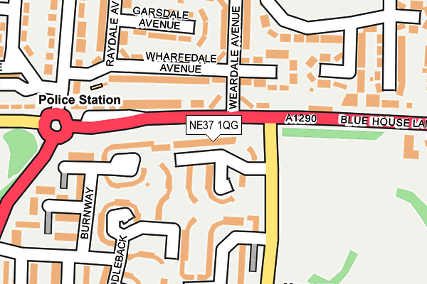 NE37 1QG map - OS OpenMap – Local (Ordnance Survey) NE37 1QG map - OS OpenMap – Local (Ordnance Survey)