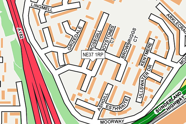 NE37 1RP map - OS OpenMap – Local (Ordnance Survey) NE37 1RP map - OS OpenMap – Local (Ordnance Survey)
