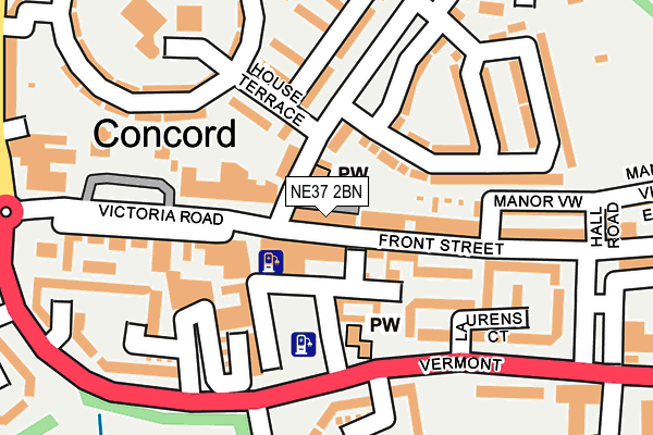 NE37 2BN map - OS OpenMap – Local (Ordnance Survey) NE37 2BN map - OS OpenMap – Local (Ordnance Survey)