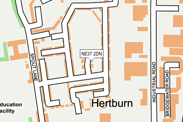 NE37 2DN map - OS OpenMap – Local (Ordnance Survey) NE37 2DN map - OS OpenMap – Local (Ordnance Survey)