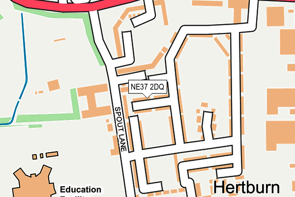NE37 2DQ map - OS OpenMap – Local (Ordnance Survey) NE37 2DQ map - OS OpenMap – Local (Ordnance Survey)