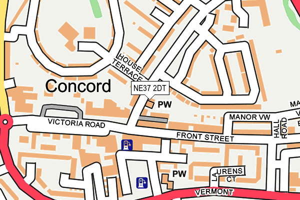 NE37 2DT map - OS OpenMap – Local (Ordnance Survey) NE37 2DT map - OS OpenMap – Local (Ordnance Survey)