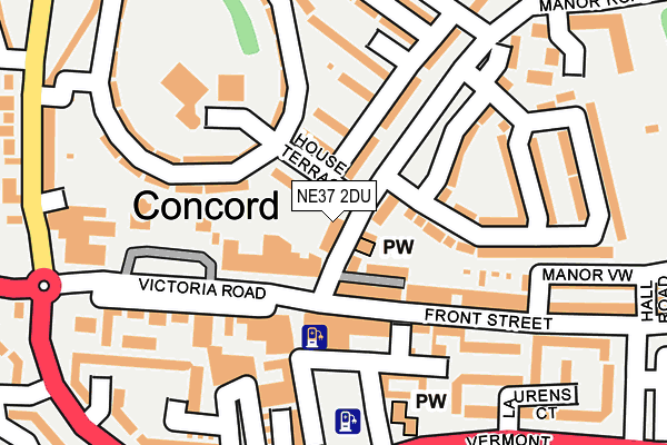 NE37 2DU map - OS OpenMap – Local (Ordnance Survey) NE37 2DU map - OS OpenMap – Local (Ordnance Survey)