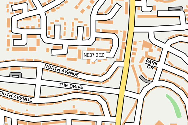 NE37 2EZ map - OS OpenMap – Local (Ordnance Survey) NE37 2EZ map - OS OpenMap – Local (Ordnance Survey)