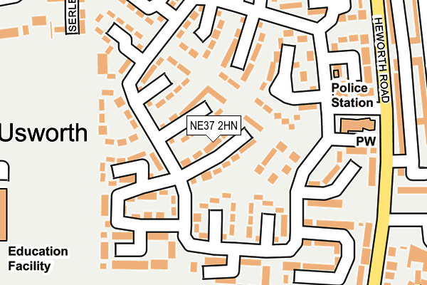 NE37 2HN map - OS OpenMap – Local (Ordnance Survey) NE37 2HN map - OS OpenMap – Local (Ordnance Survey)