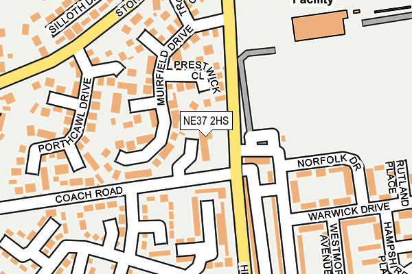 NE37 2HS map - OS OpenMap – Local (Ordnance Survey) NE37 2HS map - OS OpenMap – Local (Ordnance Survey)