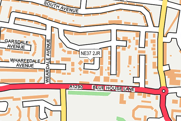 NE37 2JR map - OS OpenMap – Local (Ordnance Survey) NE37 2JR map - OS OpenMap – Local (Ordnance Survey)