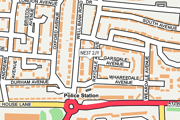 NE37 2JY map - OS OpenMap – Local (Ordnance Survey) NE37 2JY map - OS OpenMap – Local (Ordnance Survey)