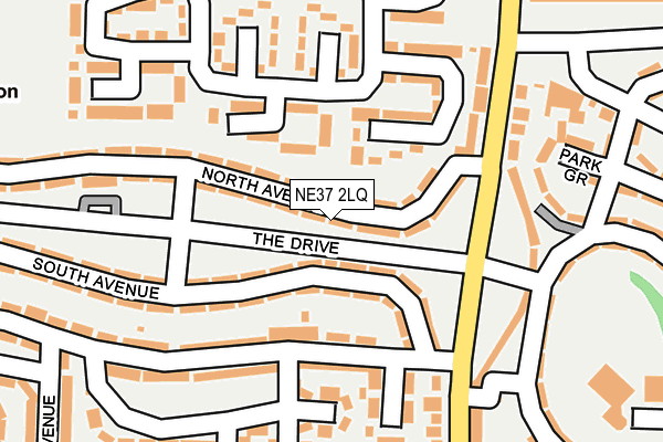 NE37 2LQ map - OS OpenMap – Local (Ordnance Survey) NE37 2LQ map - OS OpenMap – Local (Ordnance Survey)