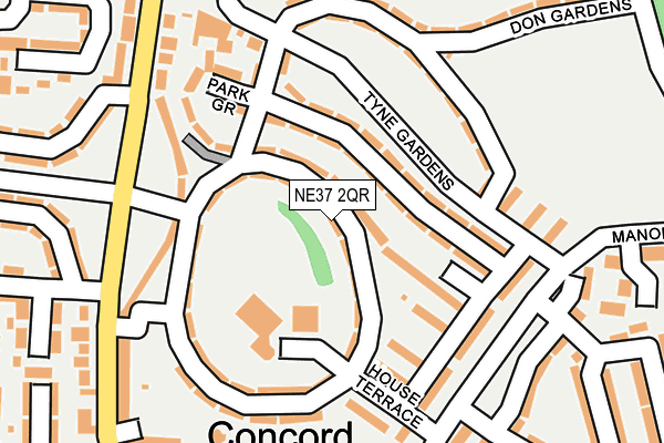 NE37 2QR map - OS OpenMap – Local (Ordnance Survey) NE37 2QR map - OS OpenMap – Local (Ordnance Survey)