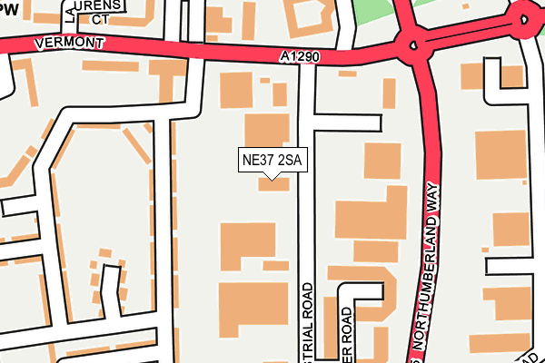 NE37 2SA map - OS OpenMap – Local (Ordnance Survey) NE37 2SA map - OS OpenMap – Local (Ordnance Survey)