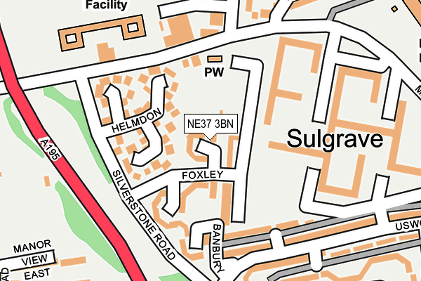 NE37 3BN map - OS OpenMap – Local (Ordnance Survey) NE37 3BN map - OS OpenMap – Local (Ordnance Survey)