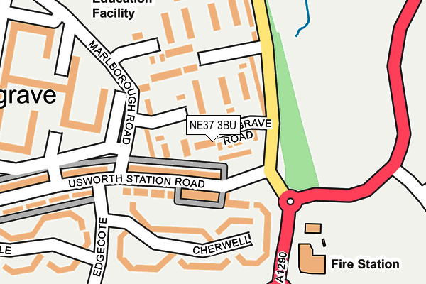 NE37 3BU map - OS OpenMap – Local (Ordnance Survey) NE37 3BU map - OS OpenMap – Local (Ordnance Survey)