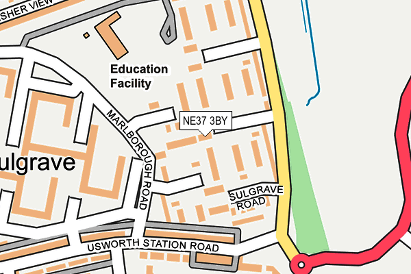 NE37 3BY map - OS OpenMap – Local (Ordnance Survey) NE37 3BY map - OS OpenMap – Local (Ordnance Survey)
