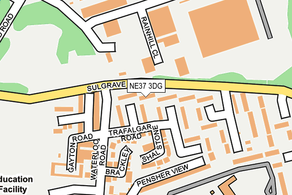 NE37 3DG map - OS OpenMap – Local (Ordnance Survey) NE37 3DG map - OS OpenMap – Local (Ordnance Survey)