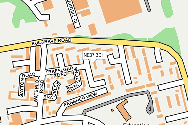 NE37 3DH map - OS OpenMap – Local (Ordnance Survey) NE37 3DH map - OS OpenMap – Local (Ordnance Survey)