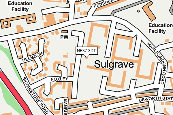 NE37 3DT map - OS OpenMap – Local (Ordnance Survey) NE37 3DT map - OS OpenMap – Local (Ordnance Survey)