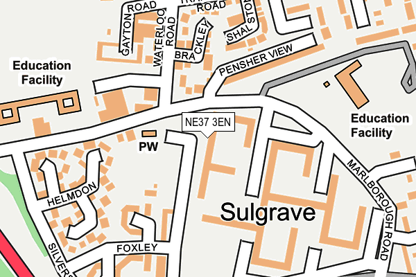 NE37 3EN map - OS OpenMap – Local (Ordnance Survey)