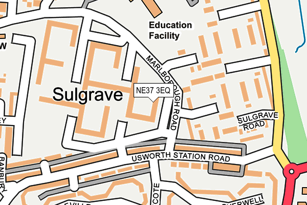 NE37 3EQ map - OS OpenMap – Local (Ordnance Survey) NE37 3EQ map - OS OpenMap – Local (Ordnance Survey)