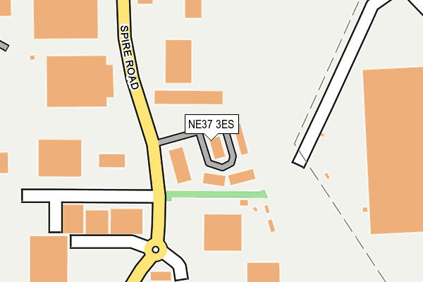 NE37 3ES map - OS OpenMap – Local (Ordnance Survey) NE37 3ES map - OS OpenMap – Local (Ordnance Survey)