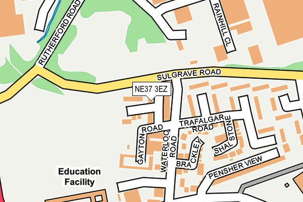 NE37 3EZ map - OS OpenMap – Local (Ordnance Survey) NE37 3EZ map - OS OpenMap – Local (Ordnance Survey)