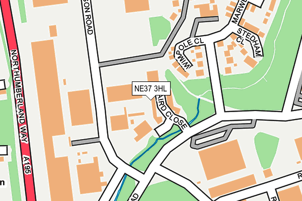 NE37 3HL map - OS OpenMap – Local (Ordnance Survey) NE37 3HL map - OS OpenMap – Local (Ordnance Survey)