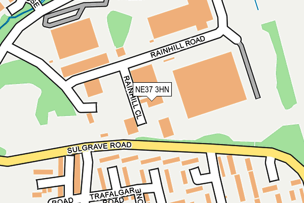 NE37 3HN map - OS OpenMap – Local (Ordnance Survey) NE37 3HN map - OS OpenMap – Local (Ordnance Survey)