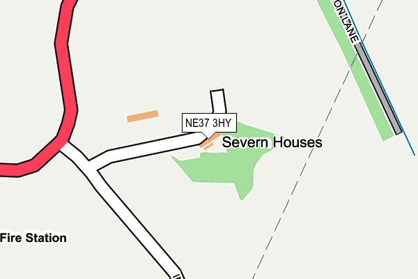 NE37 3HY map - OS OpenMap – Local (Ordnance Survey) NE37 3HY map - OS OpenMap – Local (Ordnance Survey)