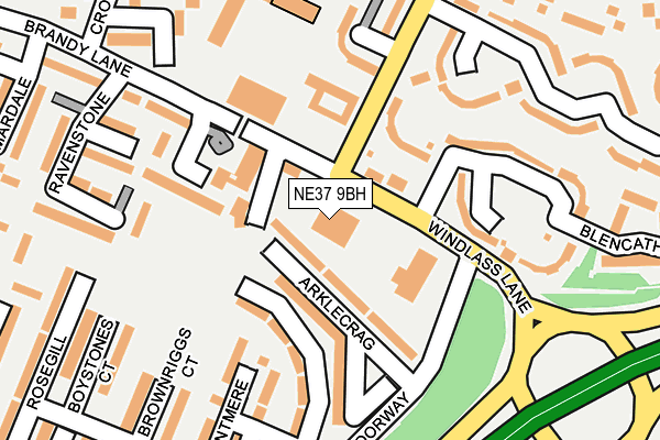 NE37 9BH map - OS OpenMap – Local (Ordnance Survey) NE37 9BH map - OS OpenMap – Local (Ordnance Survey)