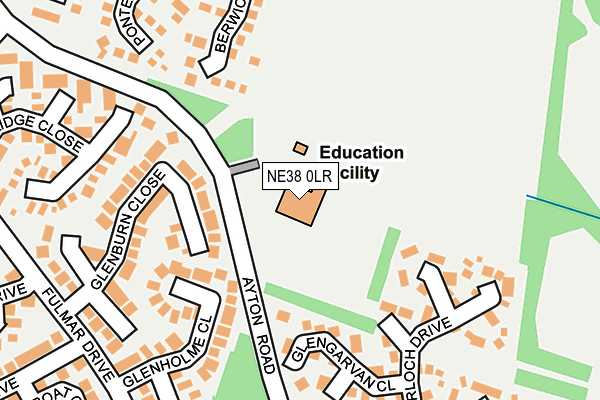 NE38 0LR map - OS OpenMap – Local (Ordnance Survey) NE38 0LR map - OS OpenMap – Local (Ordnance Survey)